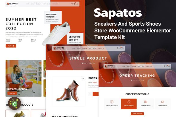 Sapatos – Sneakers & Sports Shoes Store WooCommerce Elementor Template Kit