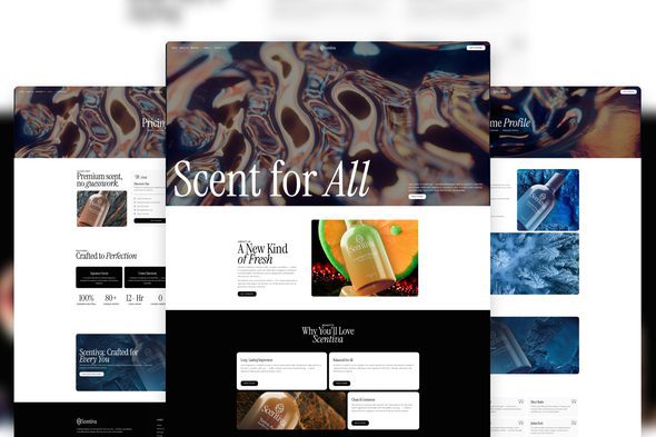 Scentiva – Modern Elegant Perfume & Fragrance Elementor Template Kit