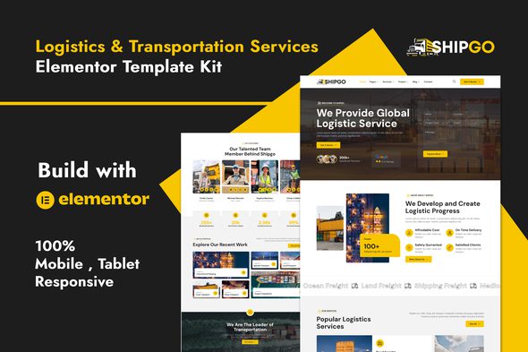 Shipgo – Cargo & Logistic Elementor Template Kit