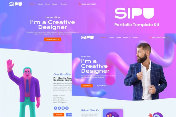 Sipu – Creative Portfolio Elementor Template Kit