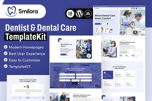 Smilora – Dentist & Dental Care Elementor Template Kit