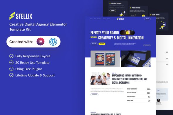 Stellix – Creative Digital Agency Elementor Template Kit