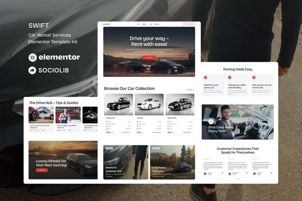 Swift – Car Rental Service Elementor Template KitSwift – Car Rental Service Elementor Template Kit