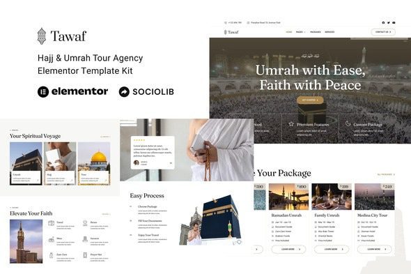 Tawaf – Hajj & Umrah Tour Agency Elementor Template Kit
