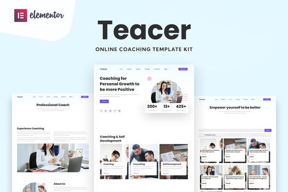 Teacer – Online Coaching Elementor Template Kitv