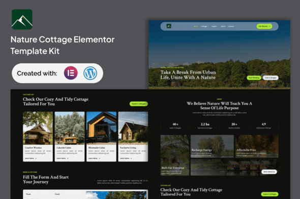 Garvest – Nature Cottages Elementor Template Kit