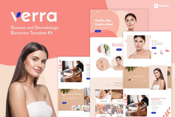 Verra – Skincare & Dermatology Elementor Template Kit