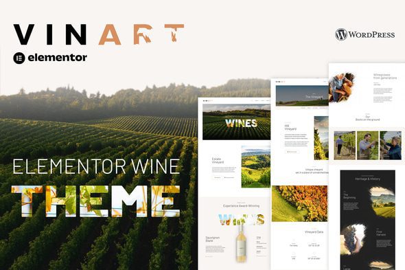Vinart – Wine Brand & Vinyard Elementor Template Kit