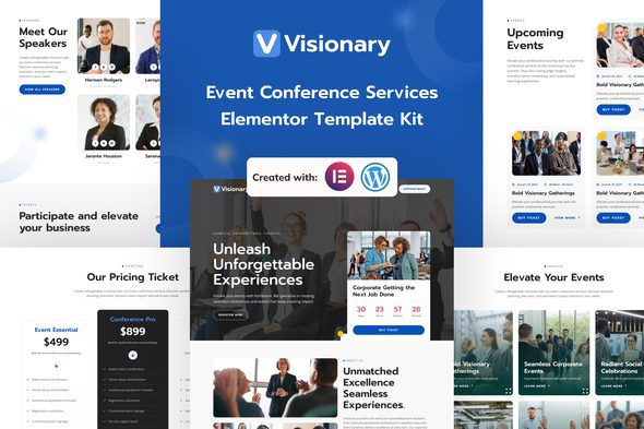 Visionary – Event Conference Services Elementor Pro Template Kit