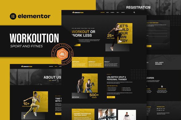 Workoution – Sports and Fitness Elementor Template Kit