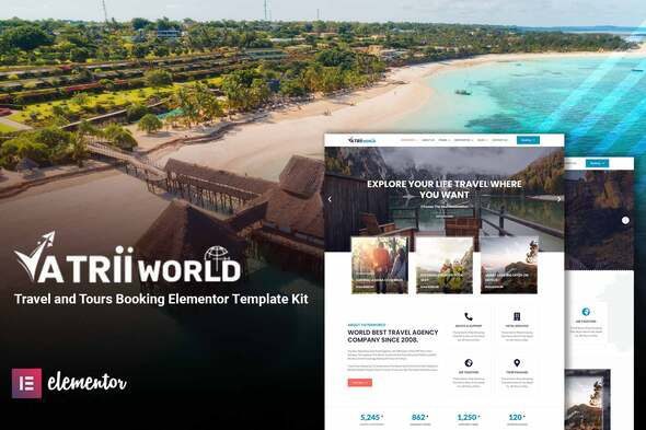 Yatriiworld – Travel & Tours Booking Elementor Pro Template Kit