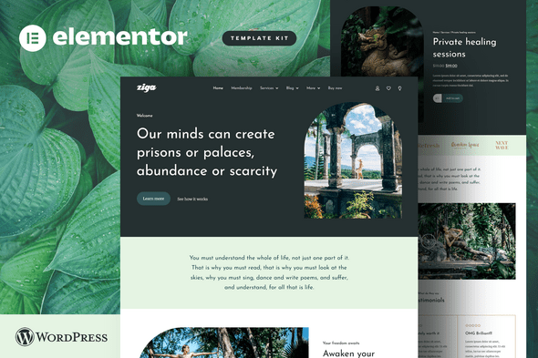 Ziga – Healer & Life Coach Elementor Template Kit
