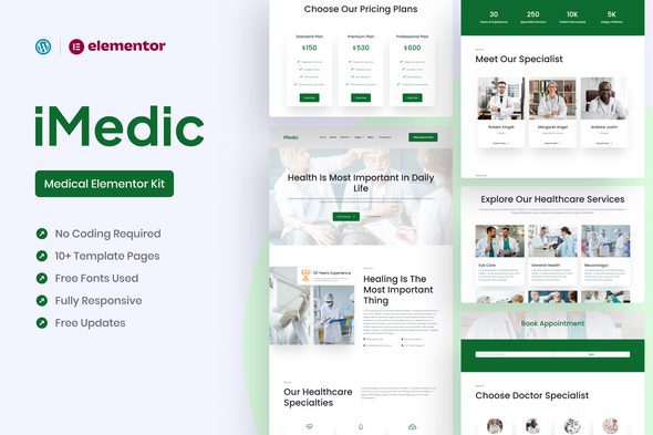 Medicly – Medical Elementor Pro Template Kit