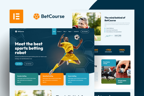 BetCourse – Betting Course & Prediction Elementor Pro Template Kit