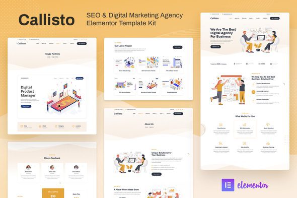 Callisto – SEO & Digital Marketing Agency Elementor Template Kit