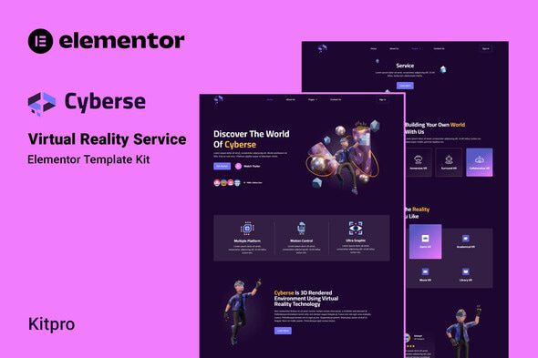 Cyberse – Virtual Reality Service Elementor Template Kit