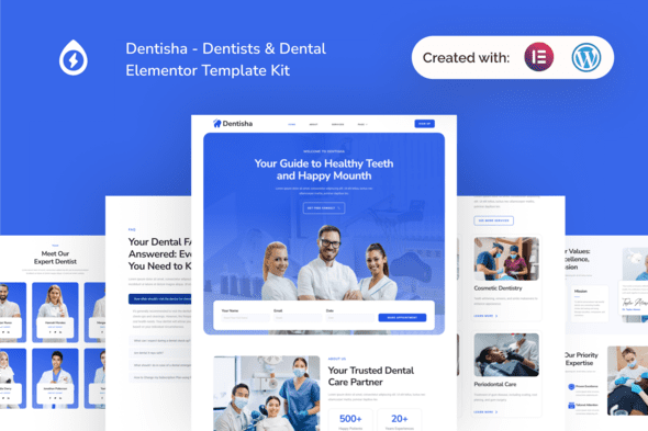 Dentisha – Dentists & Dental Elementor Template Kit