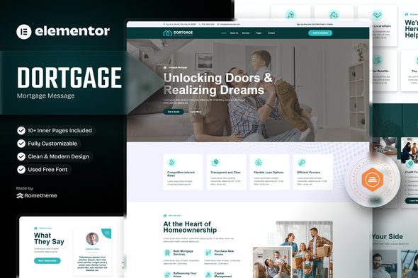 Dortgage – Mortgage Company Elementor Template Kit