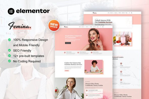 Femina – Feminine Business Elementor Template Kit