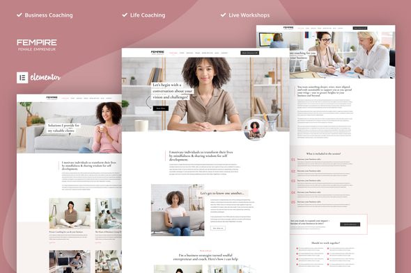 Fempire – Business Coach Elementor Pro Template Kit
