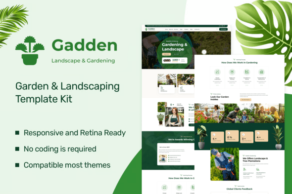 Gadden – Garden & Landscaping Elementor Template Kit