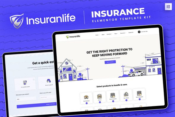 Insuranlife – Insurance Agency Elementor Template Kit