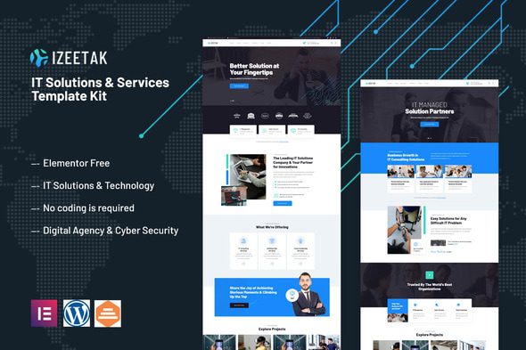 Izeetak – IT Solutions & Services Elementor Template Kit
