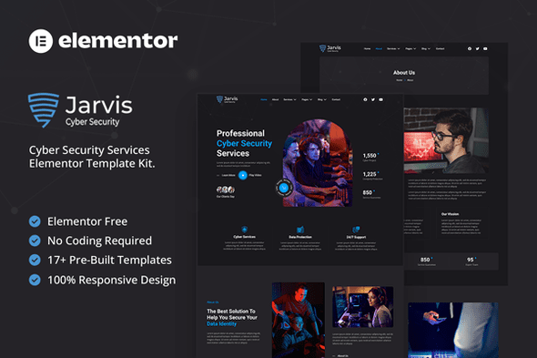 Jarvis – Cyber Security Services Elementor Template Kit