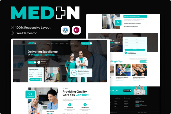 Meden – Health & Medical Elementor Template Kit