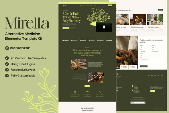 Mirella – Alternative Medicine Elementor Template Kit