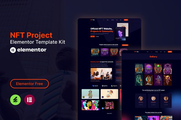 NFTku – NFT Project Elementor Template Kit