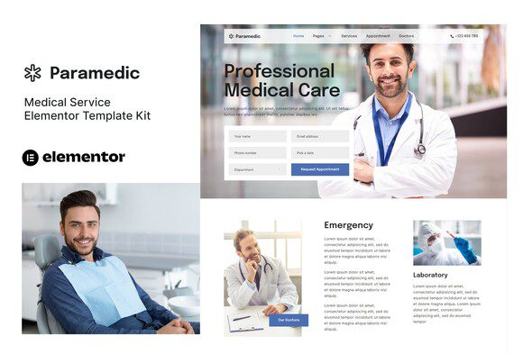 Paramedic – Medical Elementor Template Kit