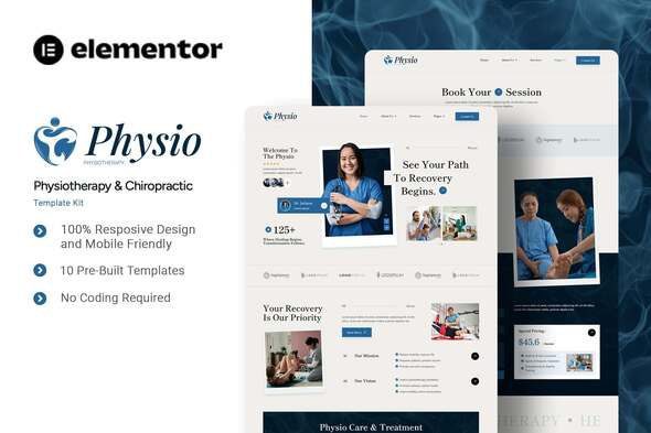 Physio – Physiotherapy & Chiropractic Elementor Template Kit