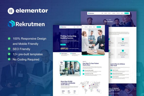 Rekrutmen – Human Resource & Recruitment Agency Elementor Template Kit