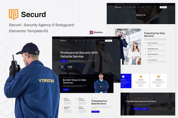 Securd – Security Agency & Bodyguard Elementor Template Kit