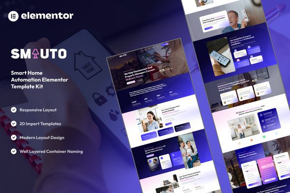 Smauto – Smart Home Automation Elementor Template Kit