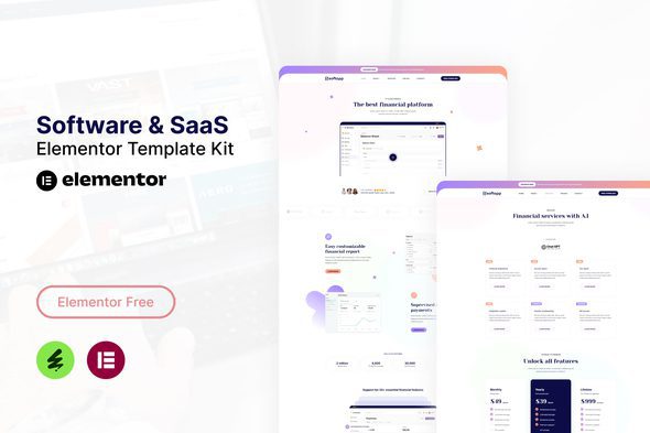 Softapp – Software & SaaS Elementor Template Kit