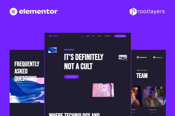 SuperNFT – NFT Portfolio Elementor Pro Full Site Template Kit