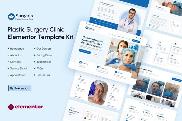 Surgeria – Plastic Surgery Clinic Elementor Pro Template Kit