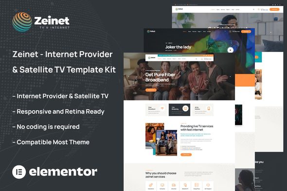 Zeinet – Internet Provider & Satellite TV Template Kit