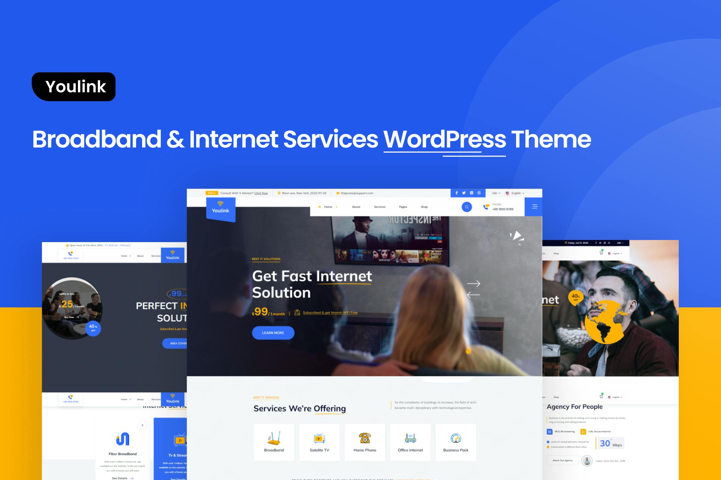 Youlink – Broadband and Internet Services Theme