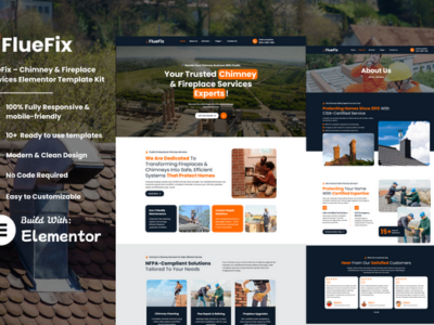 FlueFix – Chimney & Fireplace Services Elementor Template Kit